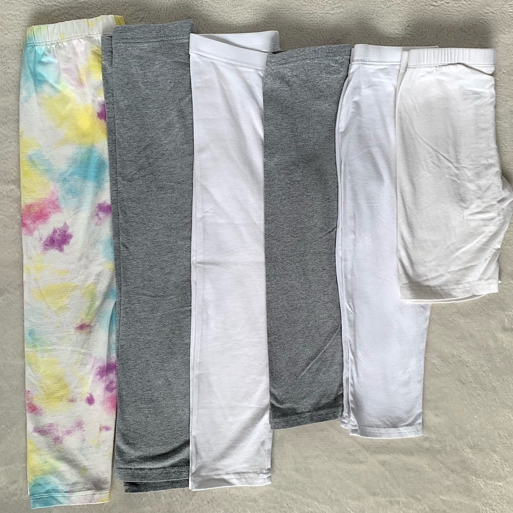 6 Pairs of Girls Capri/Cropped Leggings Lot/ Bundle•Size 7/8